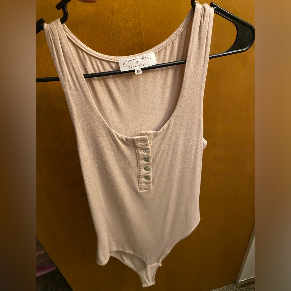 Caitlin Covington x Pink Lily Tan bodysuit